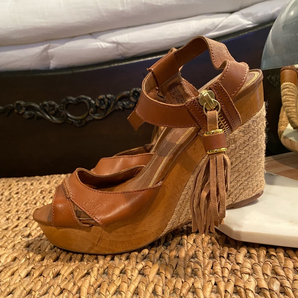Ralph Lauren Leather Wedge
